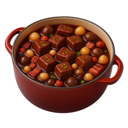 AI Carne assada com bacon e cogumelos Imagem