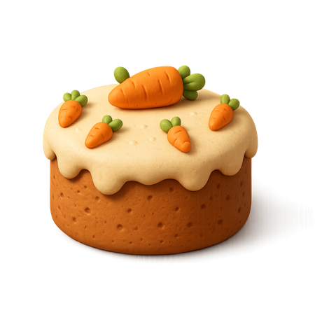 AI Carrot cake  3D Icon