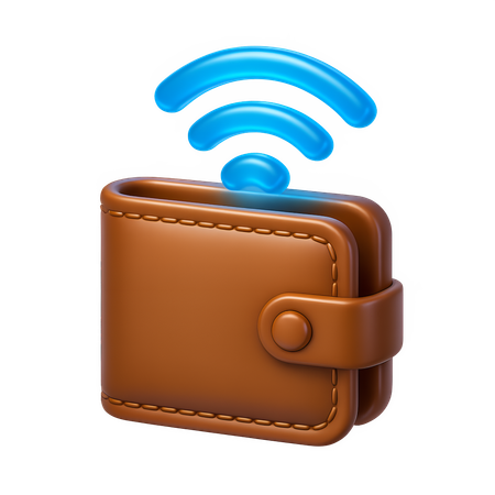 AI Carteira com ondas de sinal Wi-Fi  Imagem