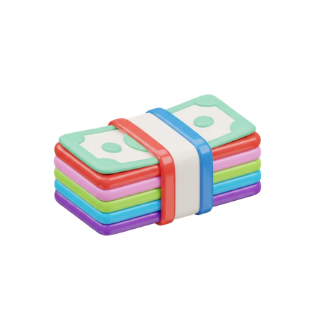 AI Cash Bundle  3D Icon