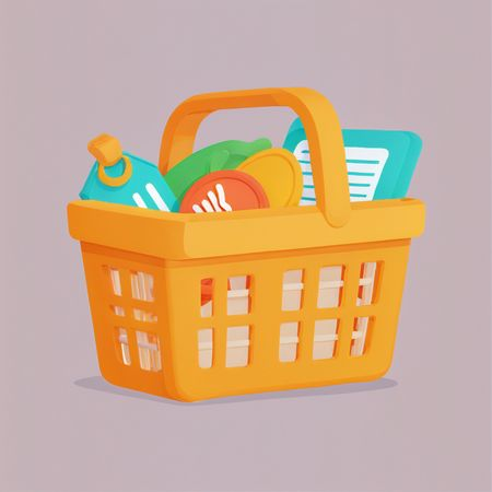 AI Cesta de compras com vários itens  Imagem