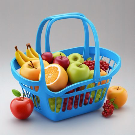 AI Cesta de frutas frescas  Imagem