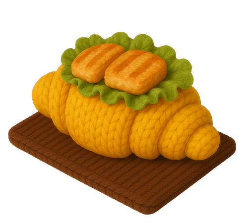 AI Chicken Salad Croissant  3D Icon