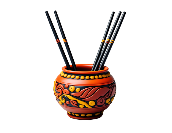 AI Chopsticks with decorative holder  3D Icon