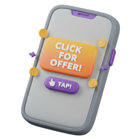 AI Click For Offer  3D Icon