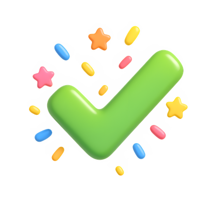 AI Cochez la case avec des confettis  Image IA