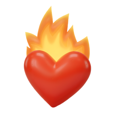 AI Cœur brûlant  Image IA