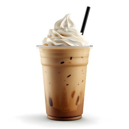 AI Coffee Frappe with Whipped Cream  3D Icon