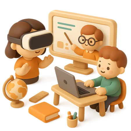 AI Colaboración en el aprendizaje de realidad virtual  Imagen