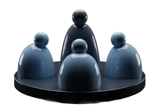 AI Collaboration and teamwork  3D Illustration