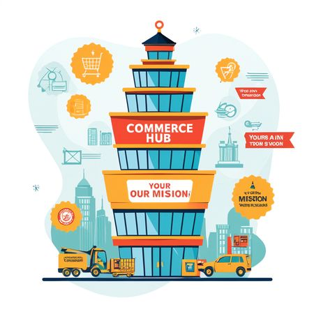 AI Commerce Hub In Urban Settng  Image