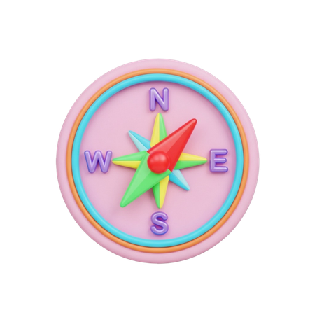 AI Compass  3D Icon
