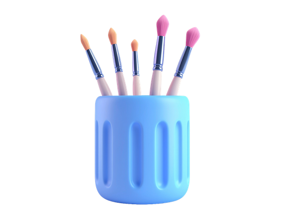 AI Conjunto de pincéis com suporte Imagem