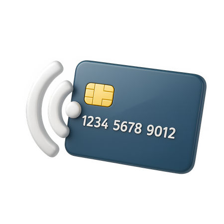 AI Contactless Credit Card  3D Icon