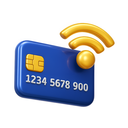AI Contactless Credit Card  3D Icon