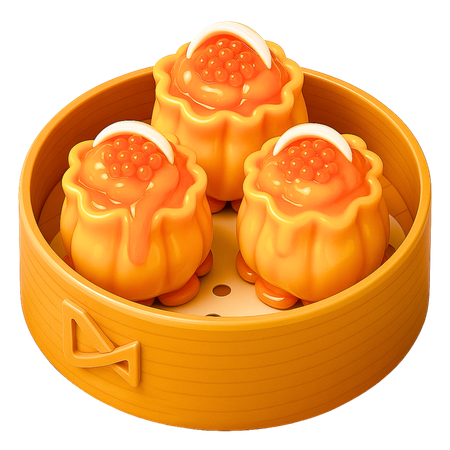 AI Crab Roe Steamed Dumpling  3D Icon