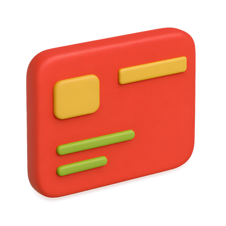 AI Credit Card  3D Icon