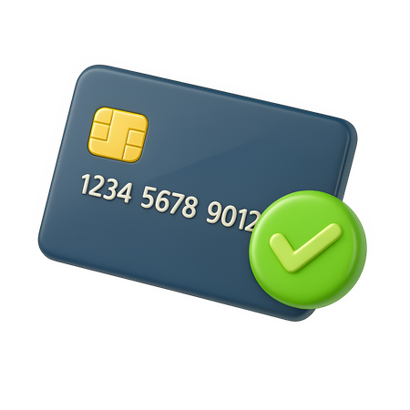 AI Credit Card Approved  3D Icon