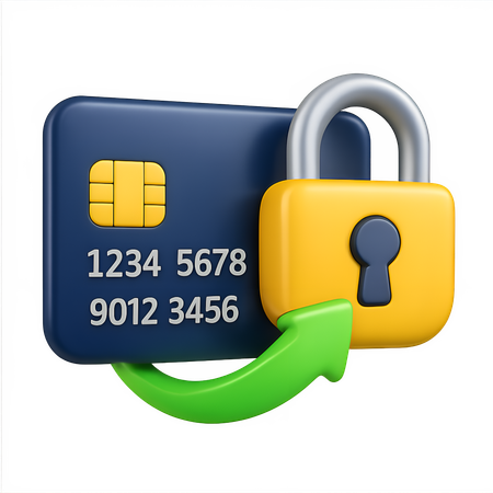 AI Credit Card Security  3D Icon
