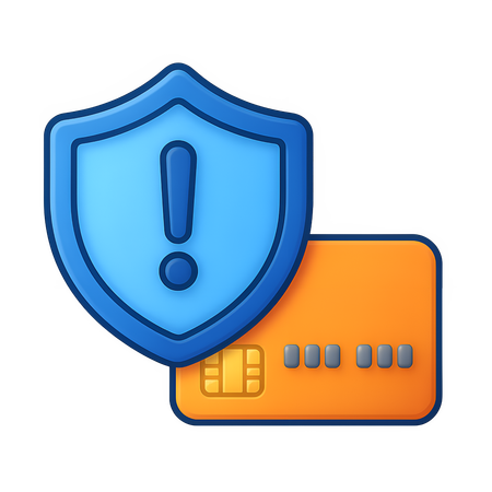 AI Credit Card Security Alert  3D Icon