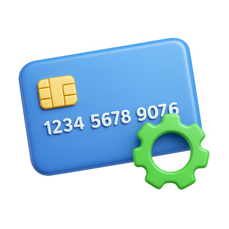 AI Credit Card Settings  3D Icon