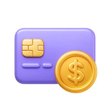 AI Credit Card with Dollar Coin  3D Icon