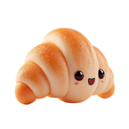 AI Croissant  3D Icon