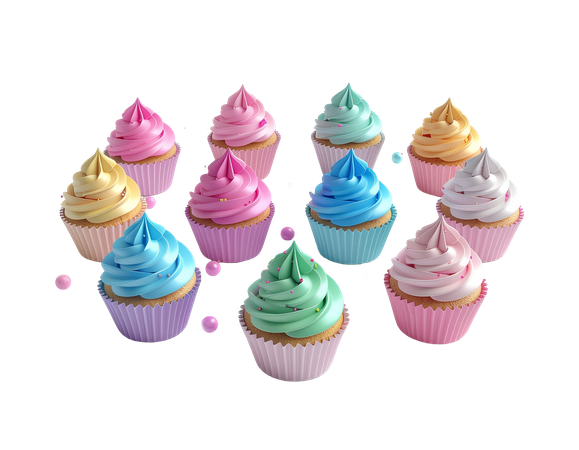 AI Cupcakes de festa  Imagem