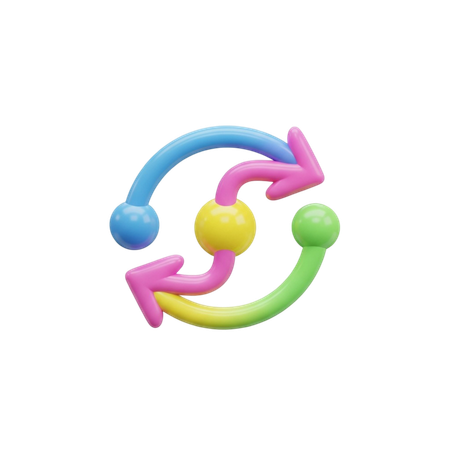 AI Data Flow  3D Icon