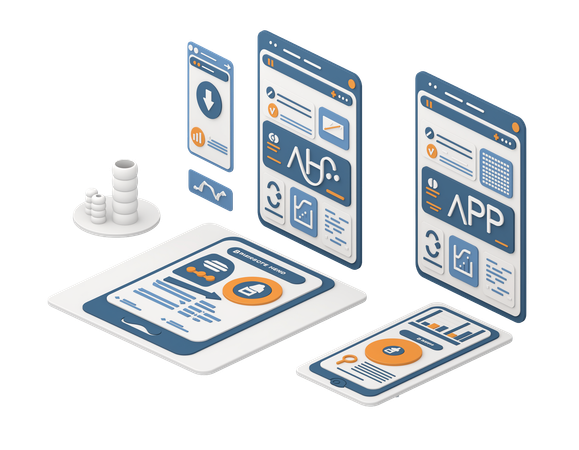 AI Decentralized App  3D Icon
