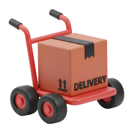 AI Delivery cart  3D Icon