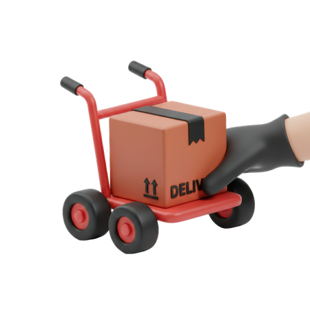 AI Delivery trolley  3D Icon