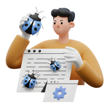 AI Desarrollador masculino resolviendo errores  Imagen