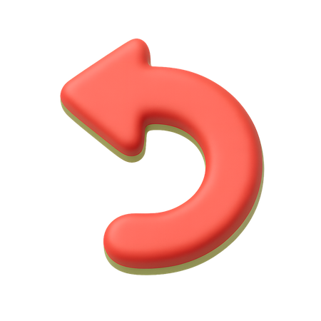 AI Desfazer Seta de Retorno  3D Icon