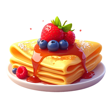 AI Dessert crepe  3D Icon