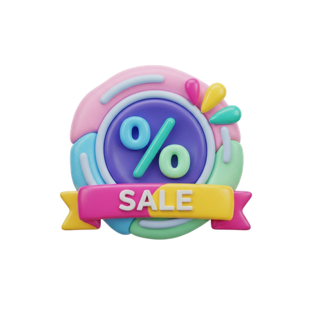 AI Discount Badge  3D Icon