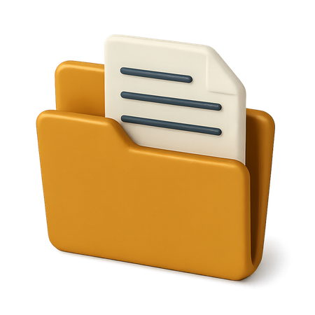 AI Document Folder  3D Icon
