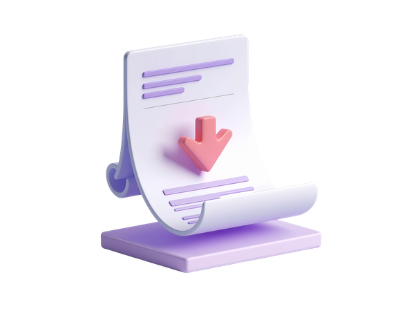 AI Download File  3D Icon