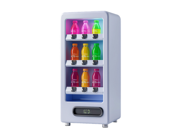 AI Drink Dispenser Vending Machine  3D Icon