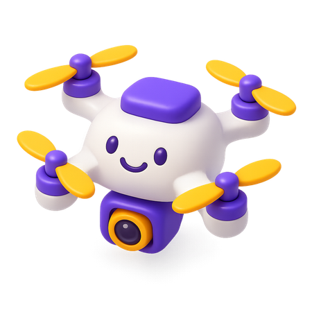 AI Drone  3D Icon
