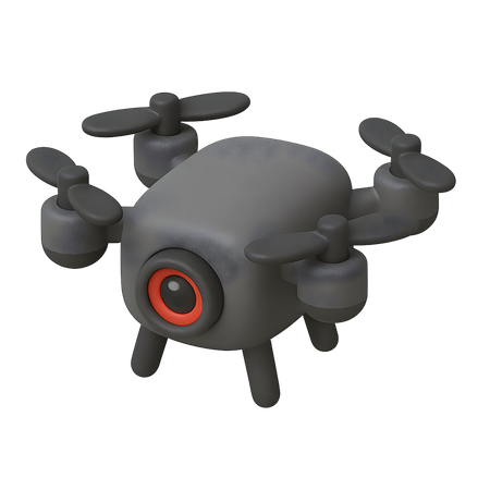 AI Drone camera  3D Icon