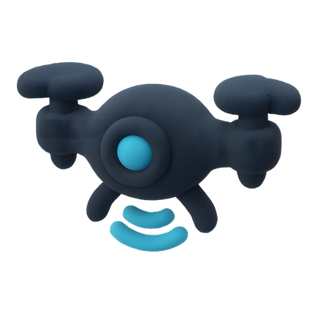 AI Drone with sensors  3D Icon