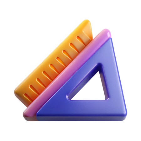 AI Duas réguas geométricas  Imagem