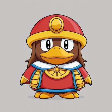 AI Duck Character In Costume Image