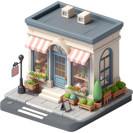 AI E-Commerce Storefront  3D Icon
