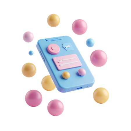 AI E-learning mobile app  3D Icon