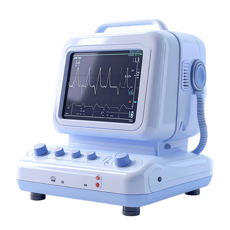 AI Ecg Machine  3D Icon