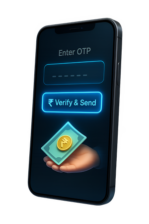 AI Écran de vérification du code OTP de transaction Image IA