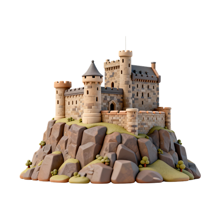 AI Edinburgh Castle  3D Icon