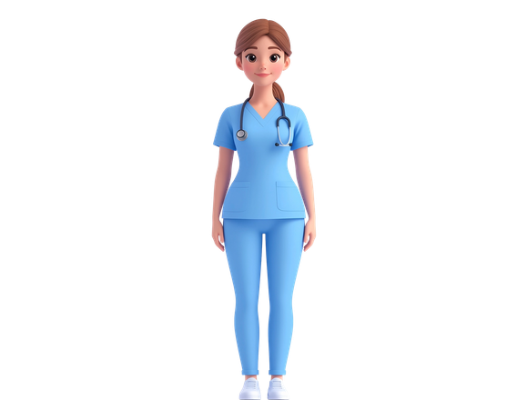 AI Enfermeira em pé  Imagem
